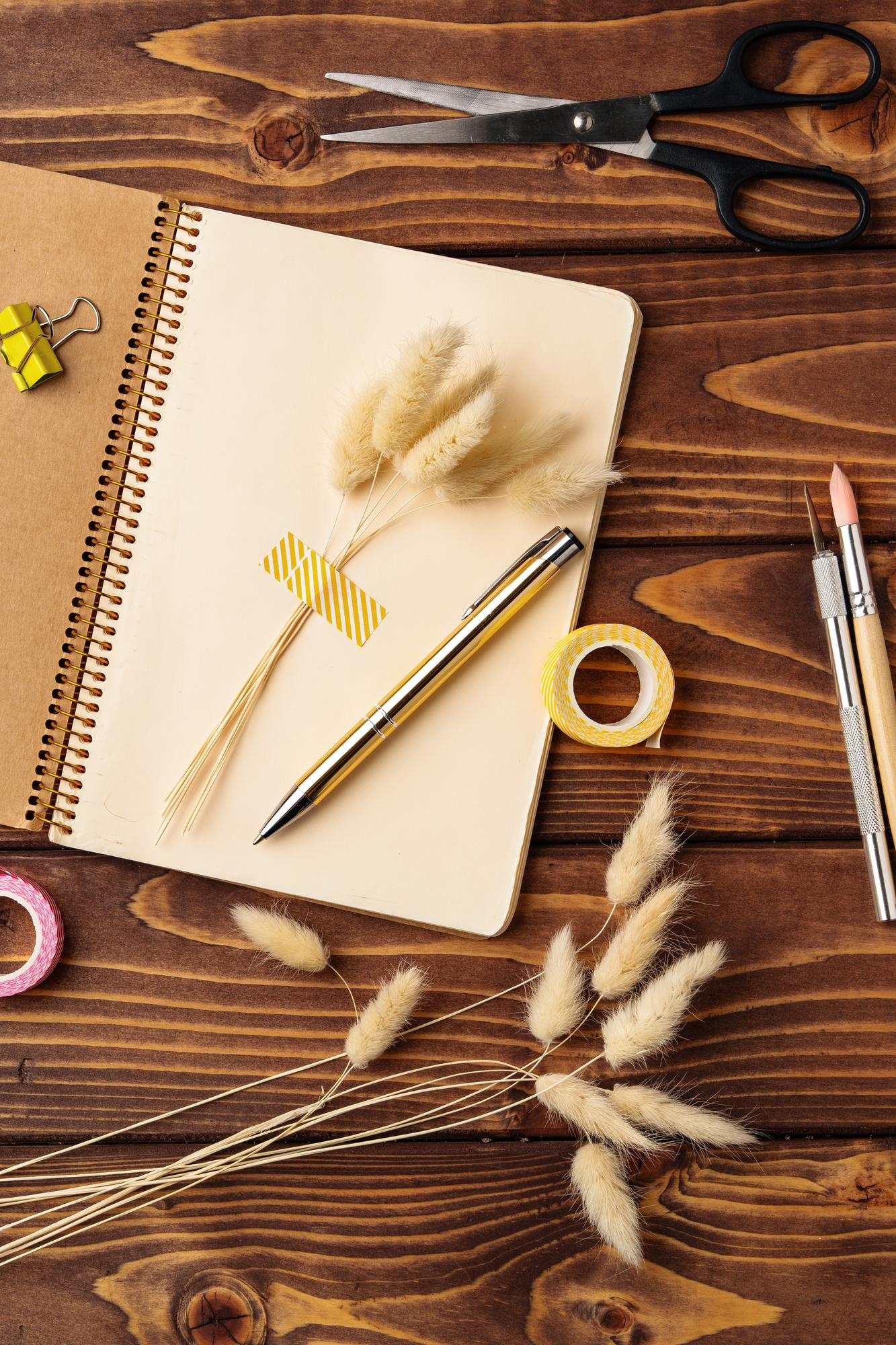 Handarbeit: Nadeln und Garnrollen